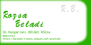 rozsa beladi business card