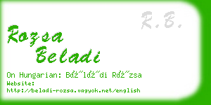 rozsa beladi business card